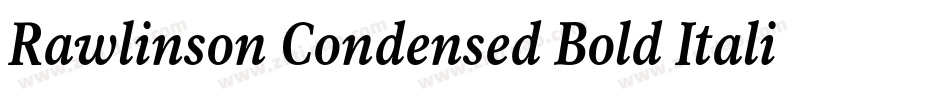 Rawlinson Condensed Bold Italic字体转换